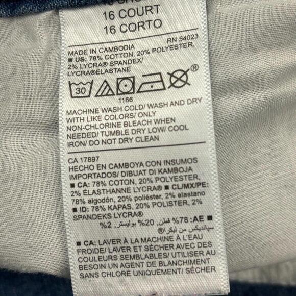 Old Navy Super Skinny Women's size 16P Dark Wash Blue Denim jeans - Picture 3 of 4